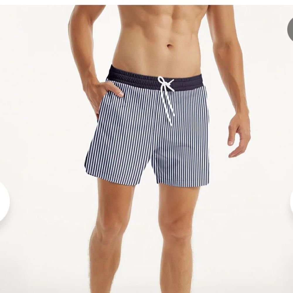 Klatie Light Blue Stripe (Lined Workout Shorts) XXL NWT and in packaging - Picture 2 of 7